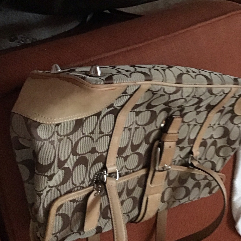 Coach Tan and Brown Duffel Bag - Picture 5 of 5